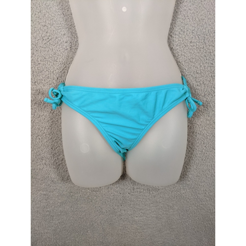 Pinkblush Maternity Bikini Bottoms Womens Large Teal Stretch Side Tie Beach